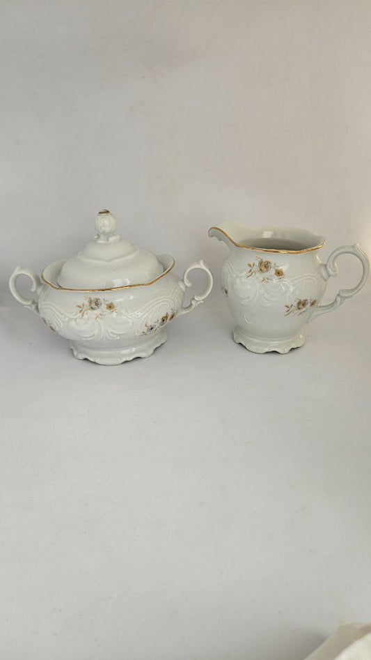 Vintage milk and sugar jug, Wawel Poland