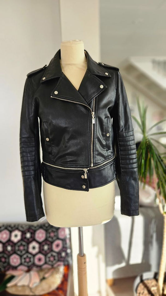 Faux leather jacket, M, Zara