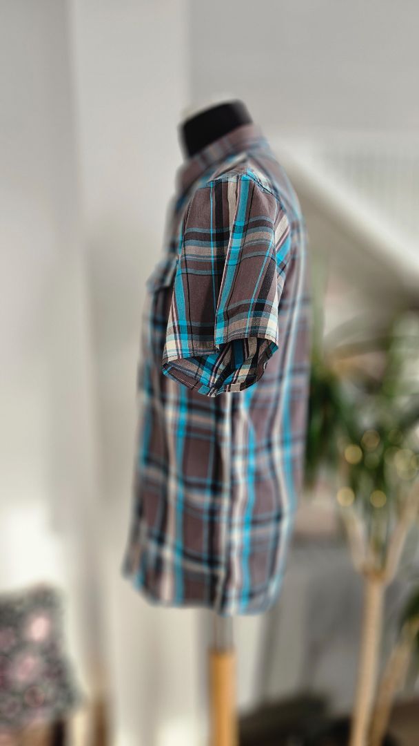 Checkered cowboy shirt, M, Psycho cowboy brand