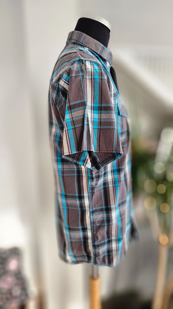 Checkered cowboy shirt, M, Psycho cowboy brand