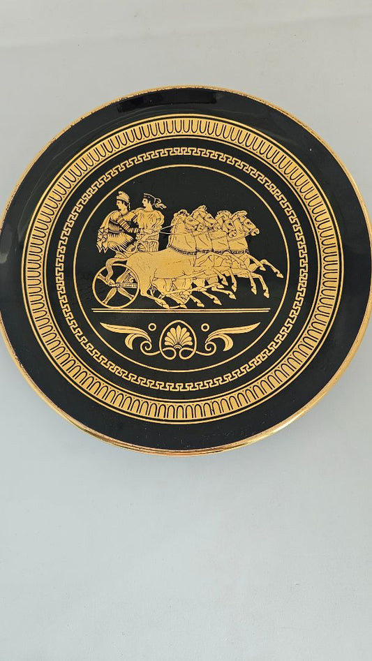 24K gold Greek plate, Spyropoulos