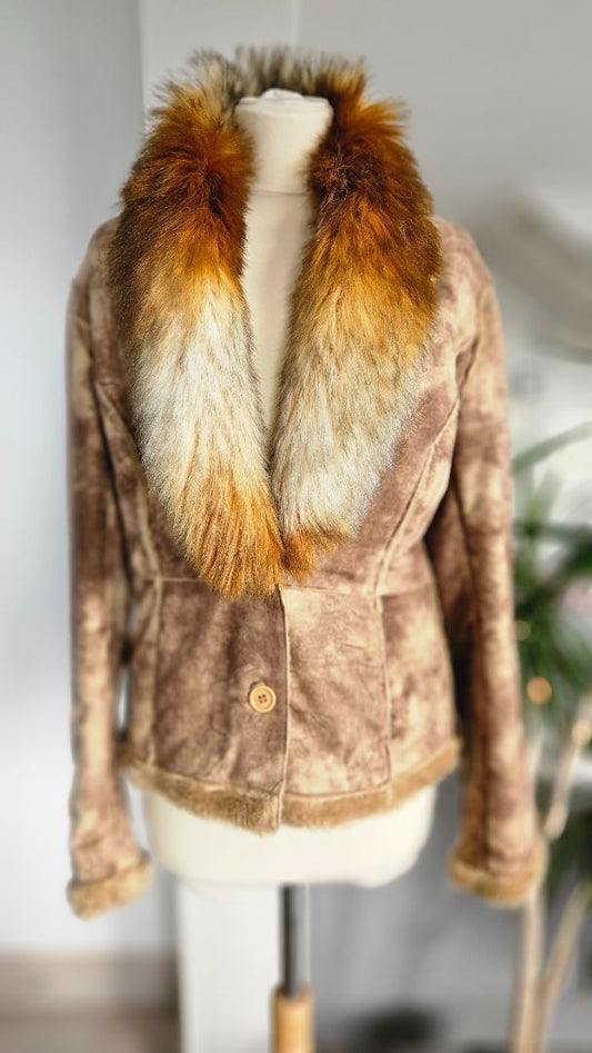 Vintage mocha style jacket, M
