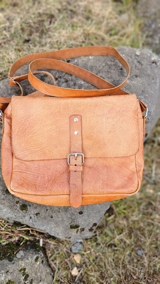 Brown leather bag