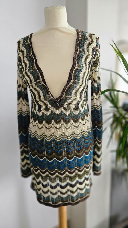 V-neck sweater dress, M, Zara