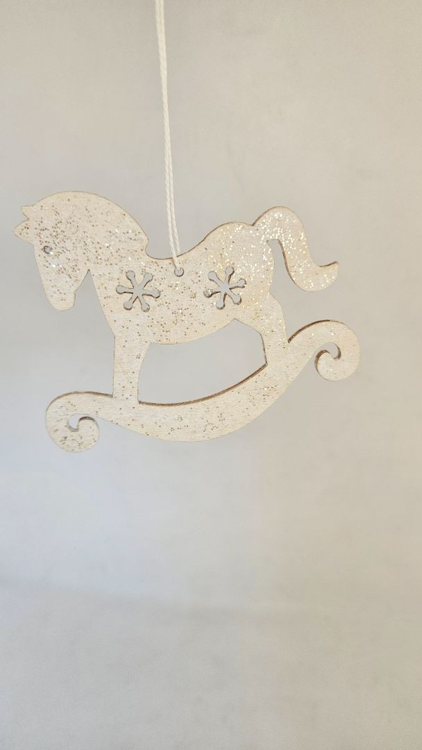 Jólatré skraut - tré hestur