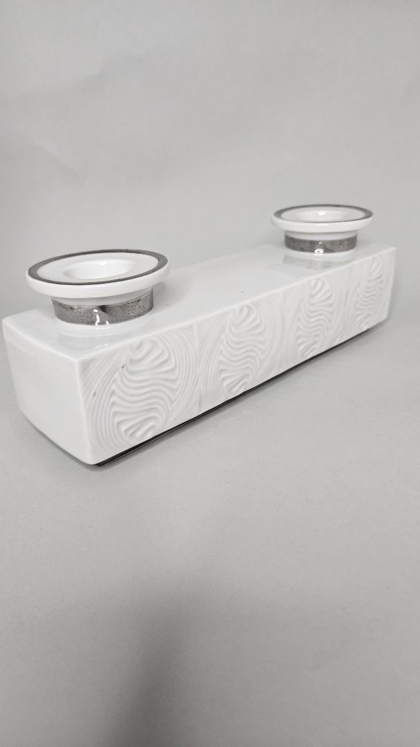 Kertastjaki fyrir 2 kerti (Vintage 1960s), Wallendorf Porcelain