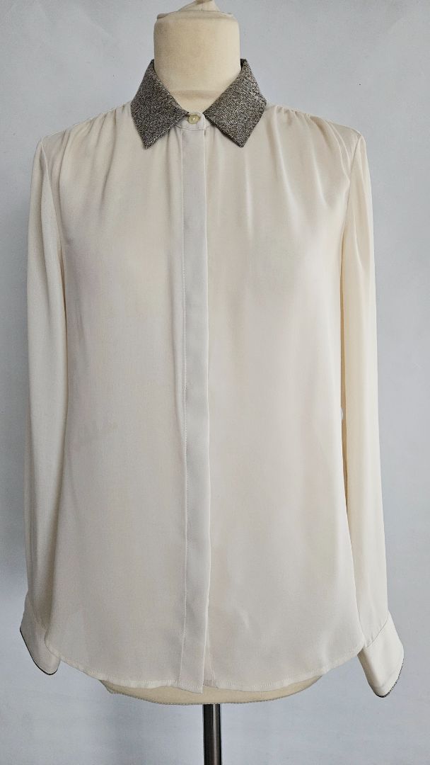 Shirt with gold collar, S, Banana Republic