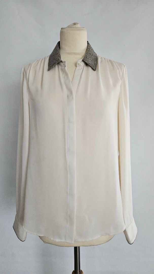 Shirt with gold collar, S, Banana Republic