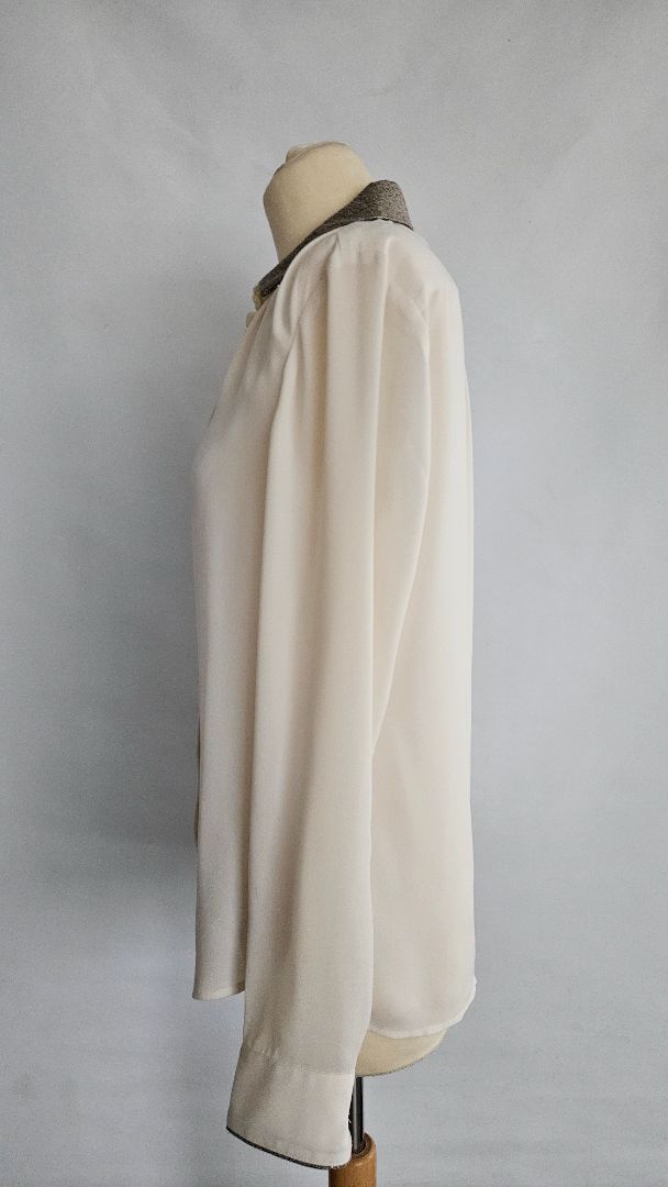 Shirt with gold collar, S, Banana Republic