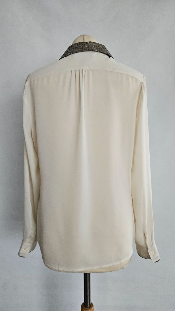 Shirt with gold collar, S, Banana Republic