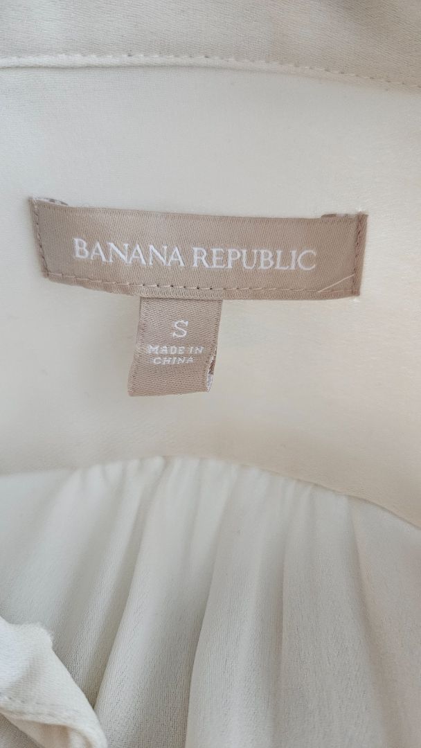 Shirt with gold collar, S, Banana Republic