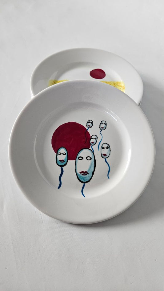 Hand-painted plates, Pyroblan Porcelain