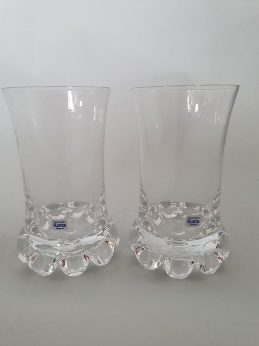 Buster glasses (2 pcs) - Vintage 1970s unused, Kosta Boda