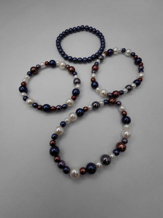 Pearl bracelets 4 together