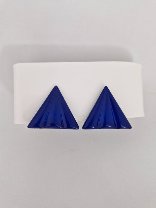 Triangular clip earrings