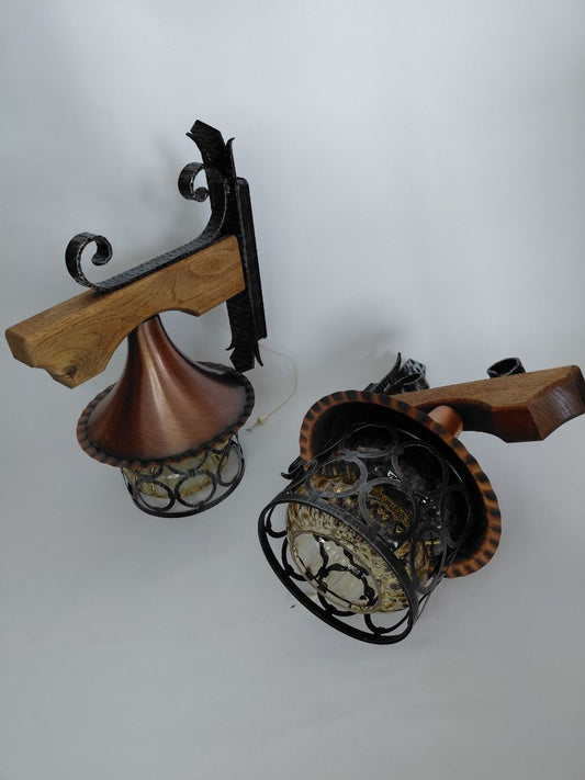 Vintage copper wall light (50+ years old)
