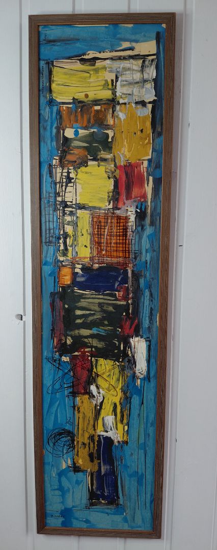 Vintage abstract painting (1960-1970), B. Axew