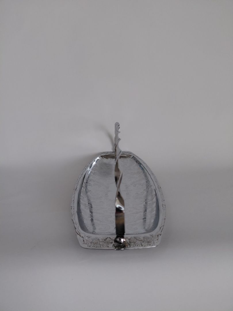 Queen Anne silfur húðaður bakki