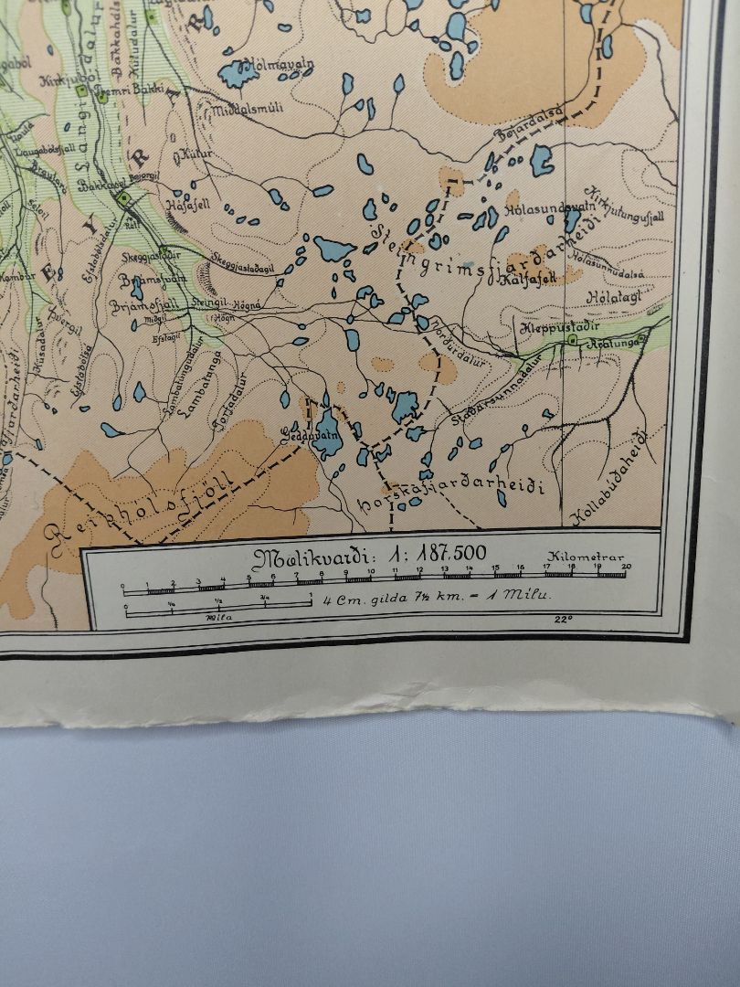 Landscape sketch of the Ísafjarðar counties, Jón Hróbjartsson