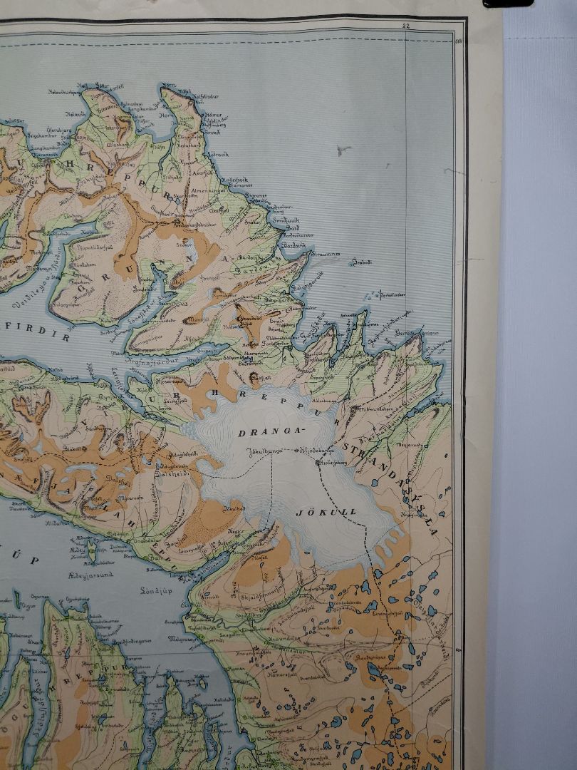 Landscape sketch of the Ísafjarðar counties, Jón Hróbjartsson