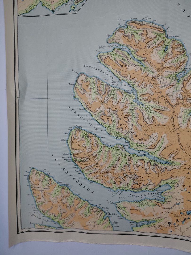 Landscape sketch of the Ísafjarðar counties, Jón Hróbjartsson