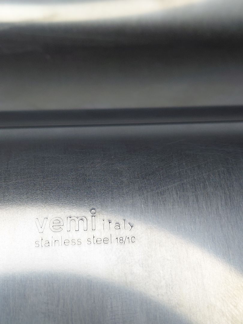 Vintage tray stainless steel 18/10 (1980s), Vemi Italy