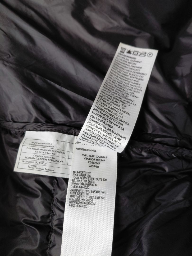 Eddie Bauer Hooded Down Jacket, XL