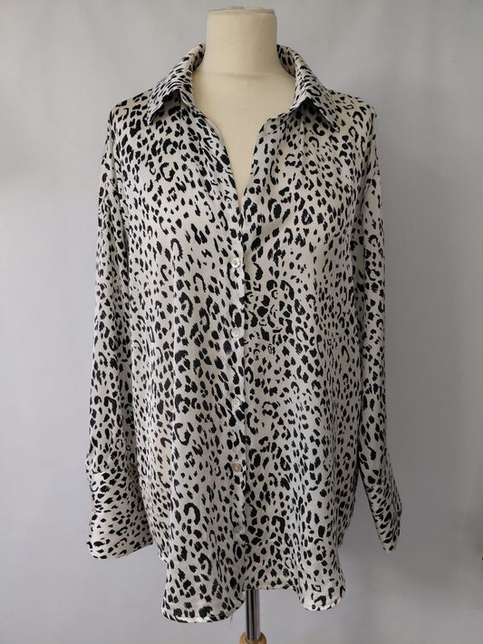 Long-sleeved flared shirt, XL, Zara