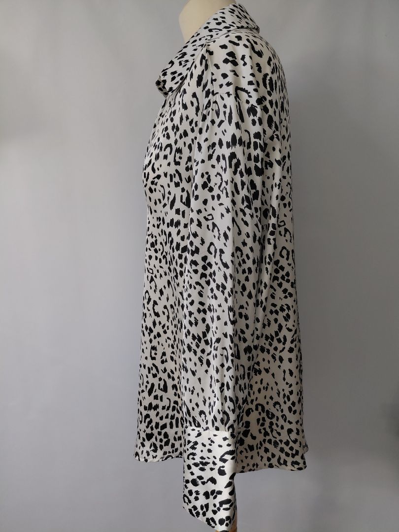 Long-sleeved flared shirt, XL, Zara