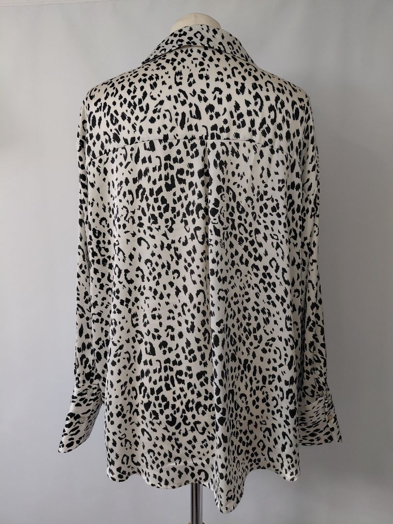 Long-sleeved flared shirt, XL, Zara