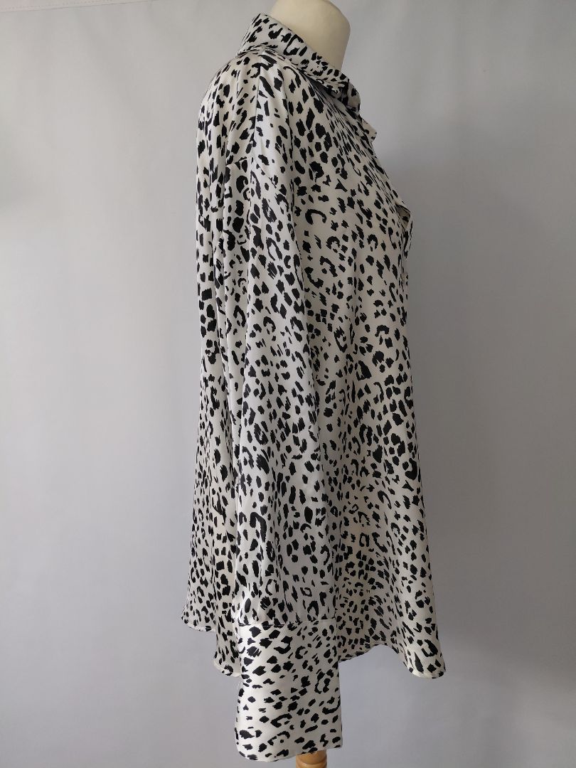 Long-sleeved flared shirt, XL, Zara