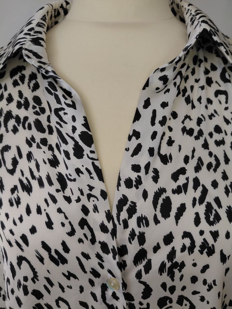 Long-sleeved flared shirt, XL, Zara