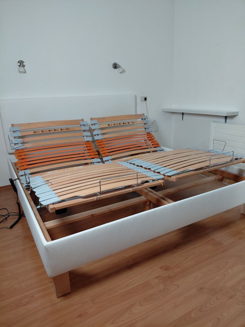 King size adjustable bed/electric without mattress (180x200 cm), Night Blue