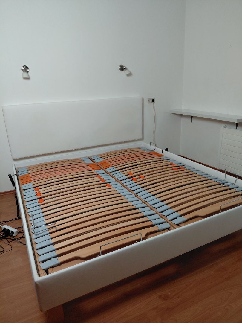 King size adjustable bed/electric without mattress (180x200 cm), Night Blue