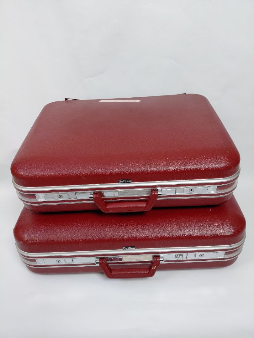 Vintage ferðatöskur 2 stk (1970s), DelSey