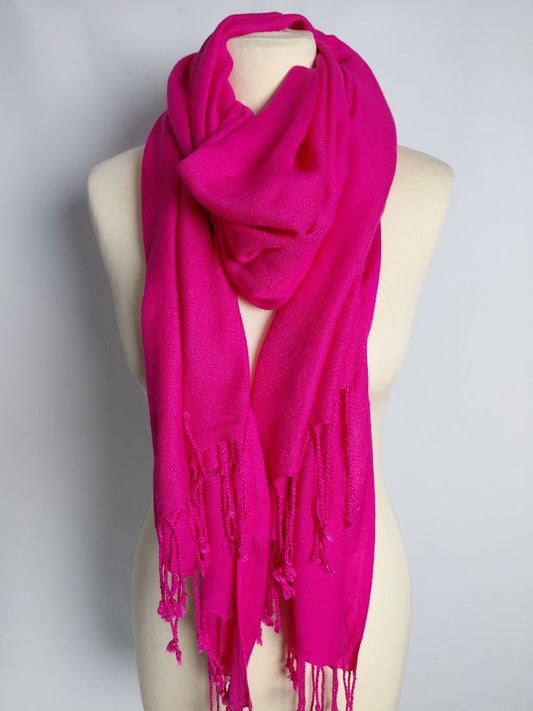 A large scarf, probably made of Pashmina wool.