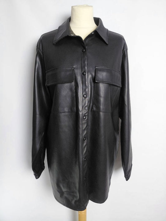 Pleather oversized shirt, EUR 40, Vila
