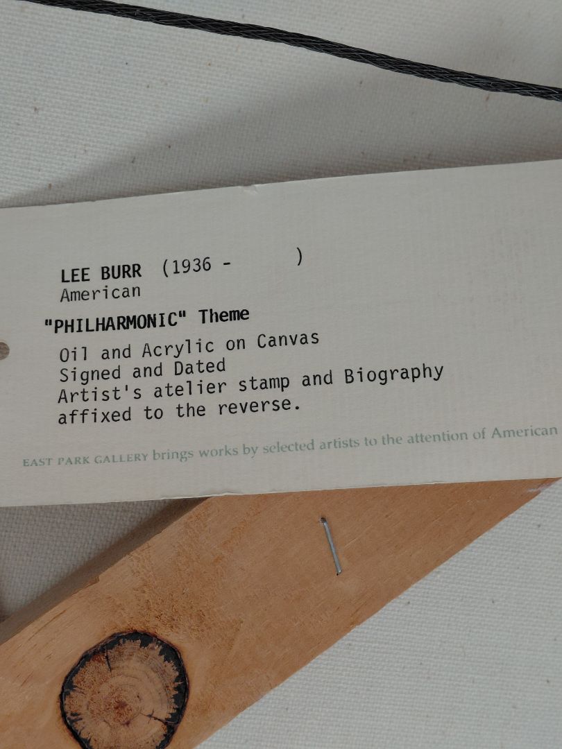 Olíumálverk "Philharmonic" vottað og áritað, Lee Burr