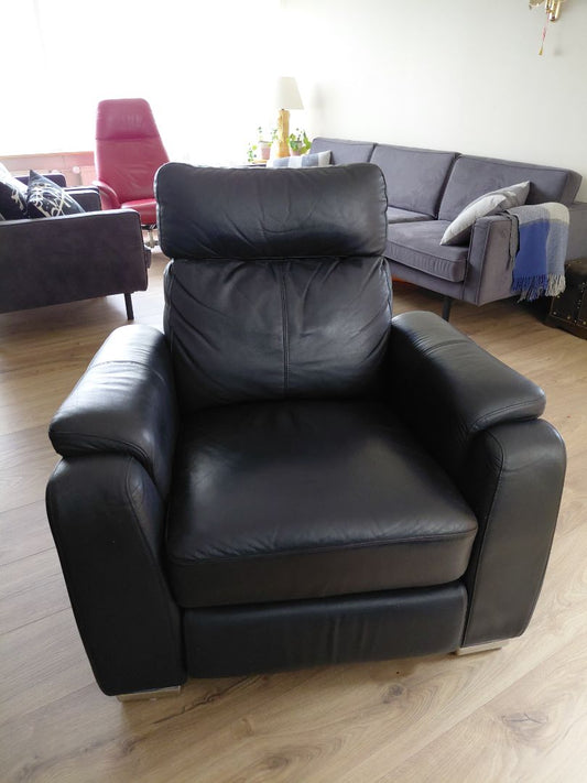 Armchair (electric) made of genuine cowhide leather