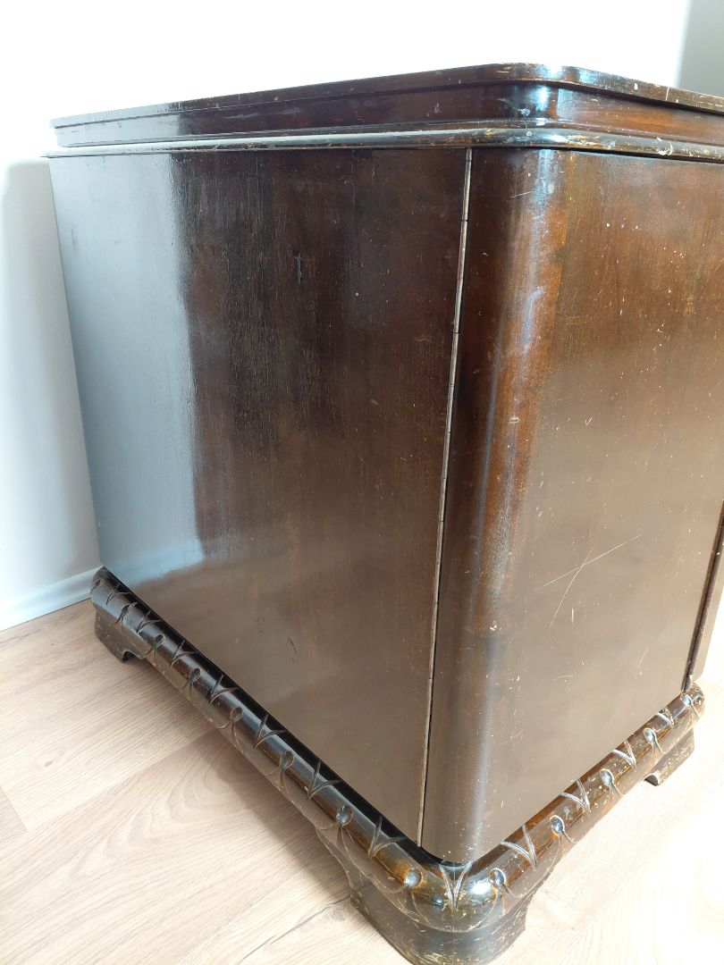 Antique desk (1880-1890) with shelves on the front