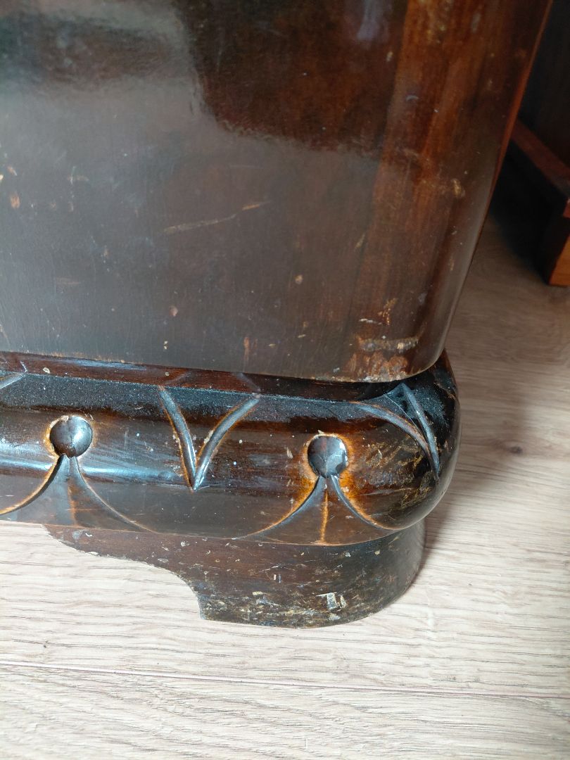 Antique desk (1880-1890) with shelves on the front