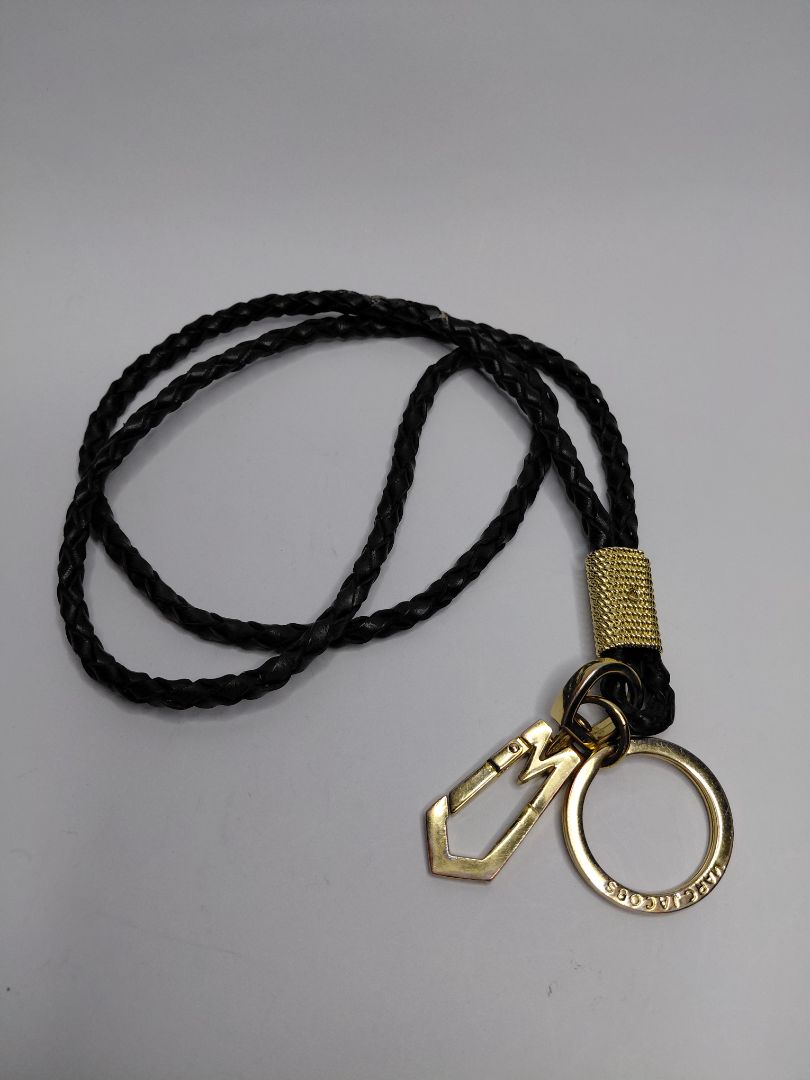 Vintage necklace and bracelet made of braided leather strap, Marc Jacobs