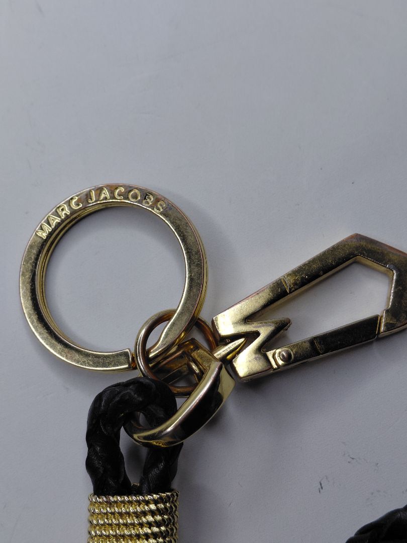 Vintage necklace and bracelet made of braided leather strap, Marc Jacobs