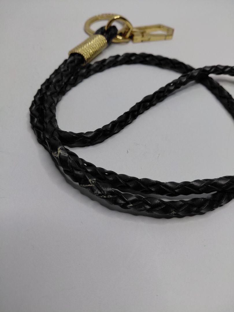 Vintage necklace and bracelet made of braided leather strap, Marc Jacobs