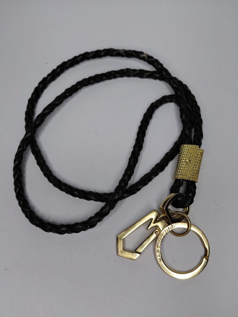 Vintage necklace and bracelet made of braided leather strap, Marc Jacobs