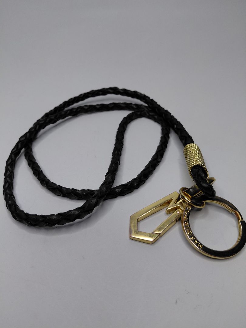 Vintage necklace and bracelet made of braided leather strap, Marc Jacobs