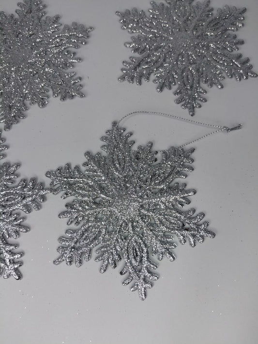 Jólatré skraut snjór 4 stk