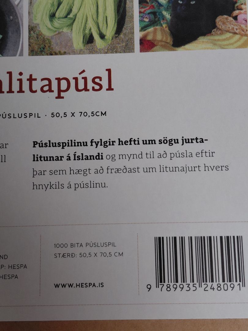 Plant color puzzle 1000 pieces, Hespa