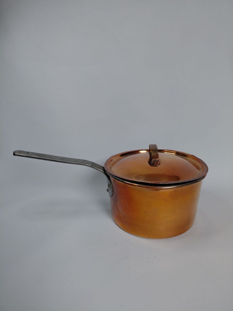 Antique (1892-1922) copper pot 1 1/2 L, Skultuna Messingsbruk AB
