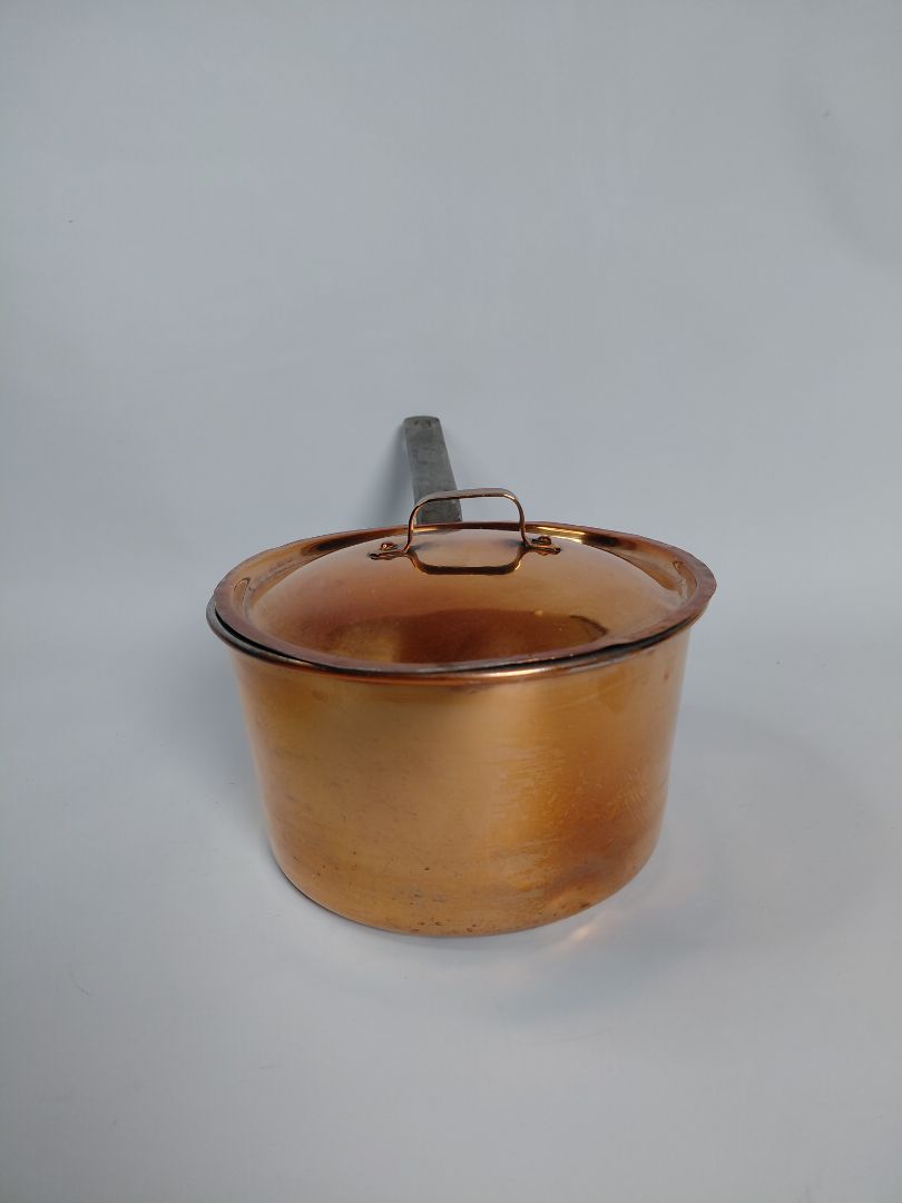 Antique (1892-1922) copper pot 1 1/2 L, Skultuna Messingsbruk AB
